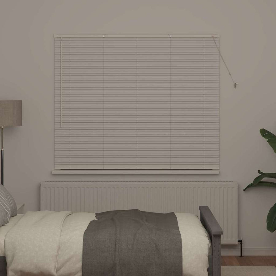 Raam Blind met gordijnen Anders Wit 80 x 130 cm Aluminium