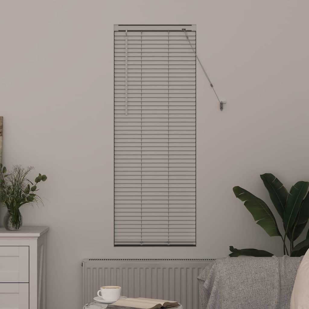 Raam Blind met gordijnen Anders Wit 80 x 130 cm Aluminium