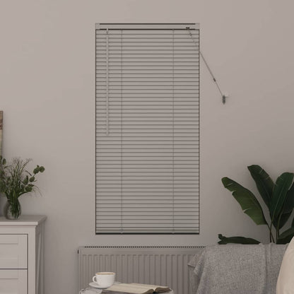 Raam Blind met gordijnen Anders Wit 80 x 130 cm Aluminium