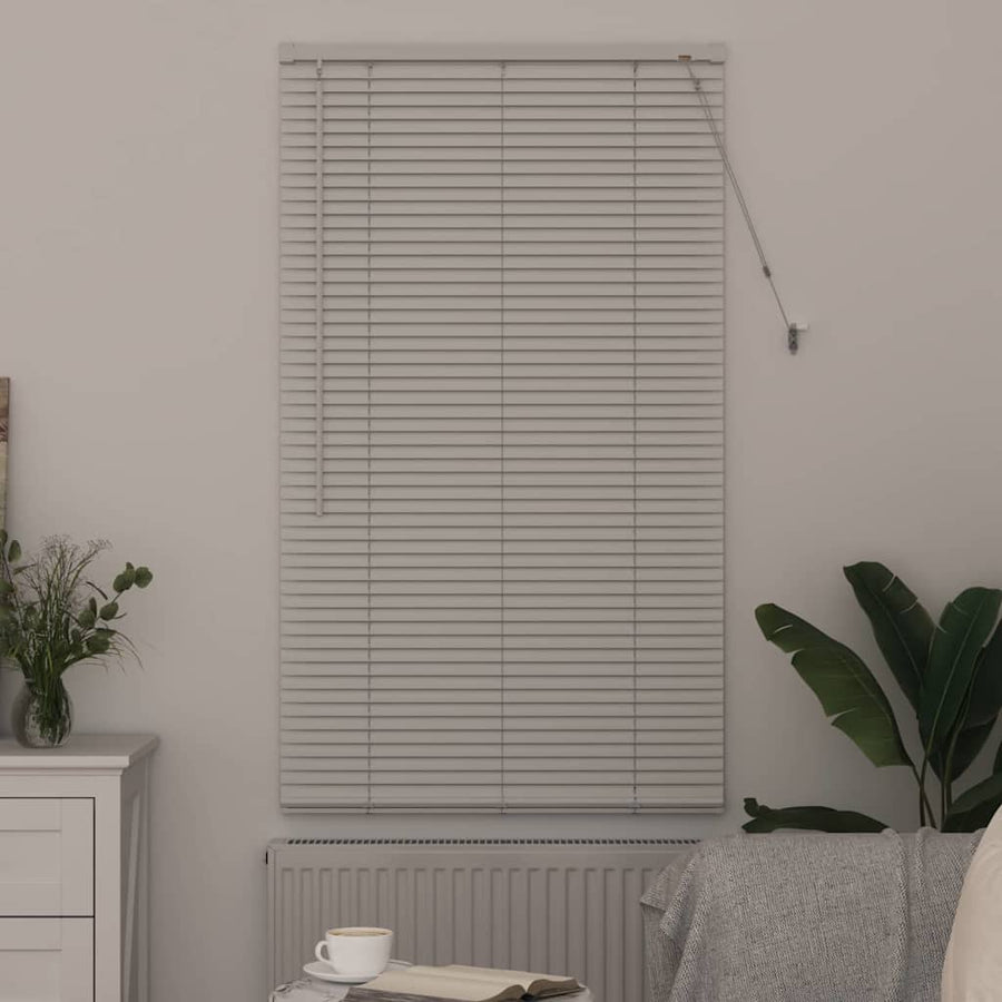 Raam Blind met gordijnen Anders Wit 80 x 175 cm Aluminium