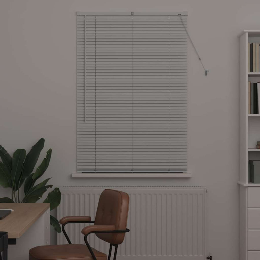 Raam Blind met gordijnen Anders Wit 85 x 175 cm Aluminium