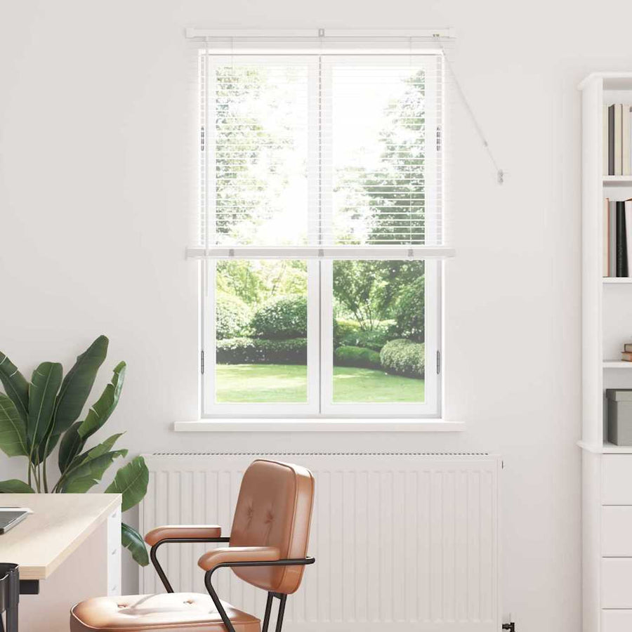Raam Blind met gordijnen Anders Wit 80 x 130 cm Aluminium