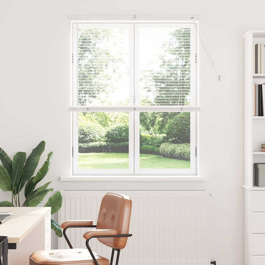 Raam Blind met gordijnen Anders Wit 105 x 175 cm Aluminium