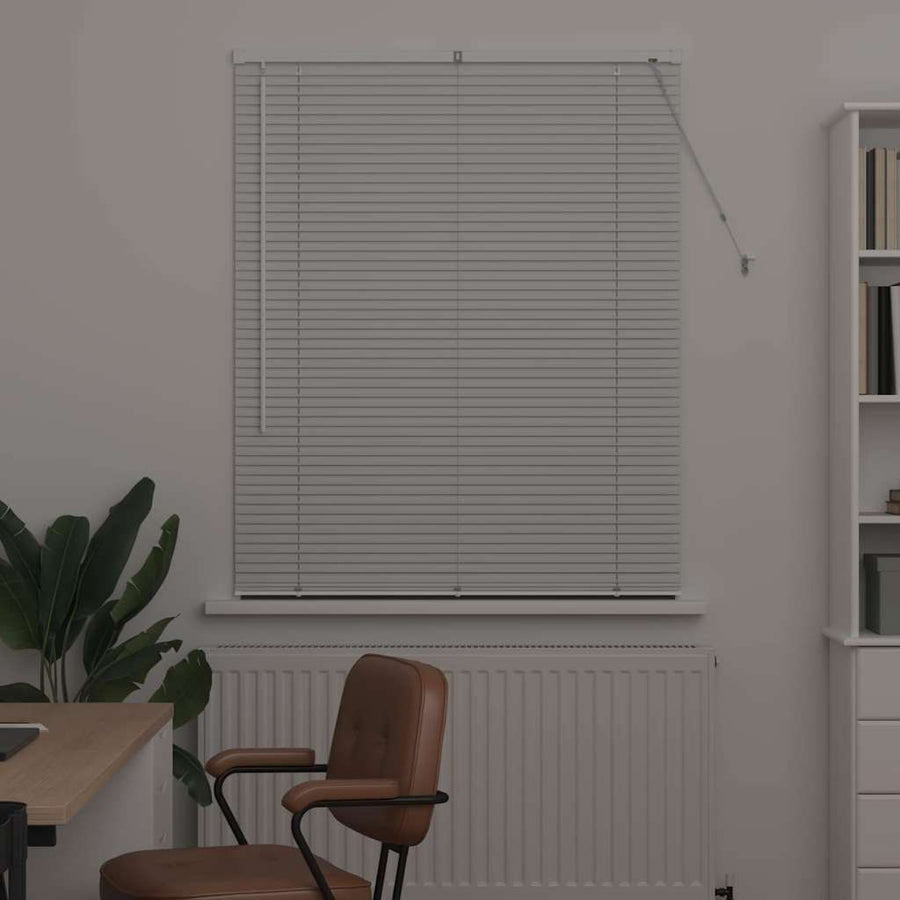 Raam Blind met gordijnen Anders Wit 105 x 175 cm Aluminium