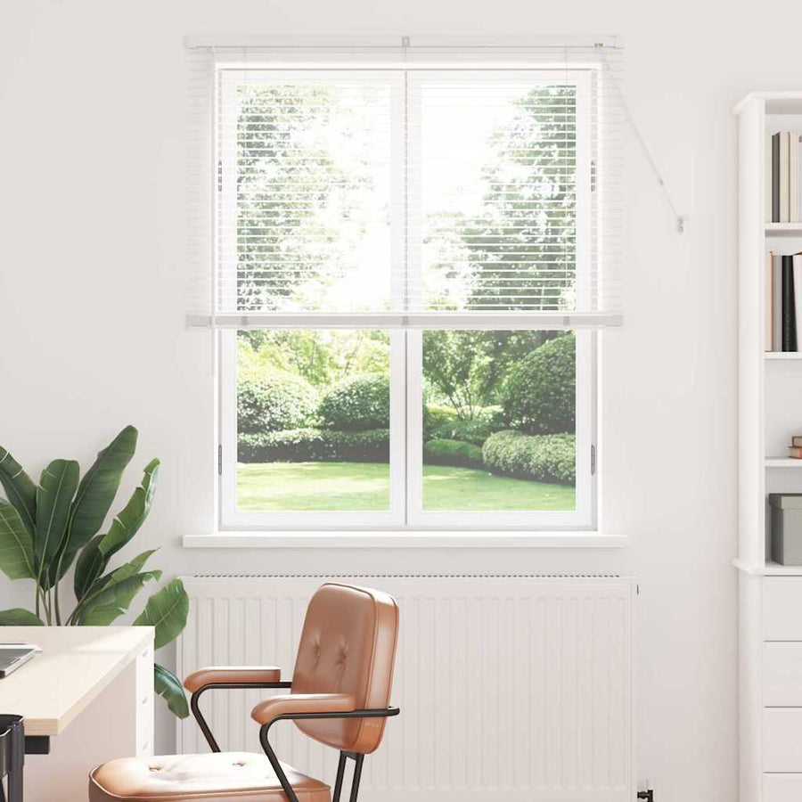 Raam Blind met gordijnen Anders Wit 80 x 130 cm Aluminium