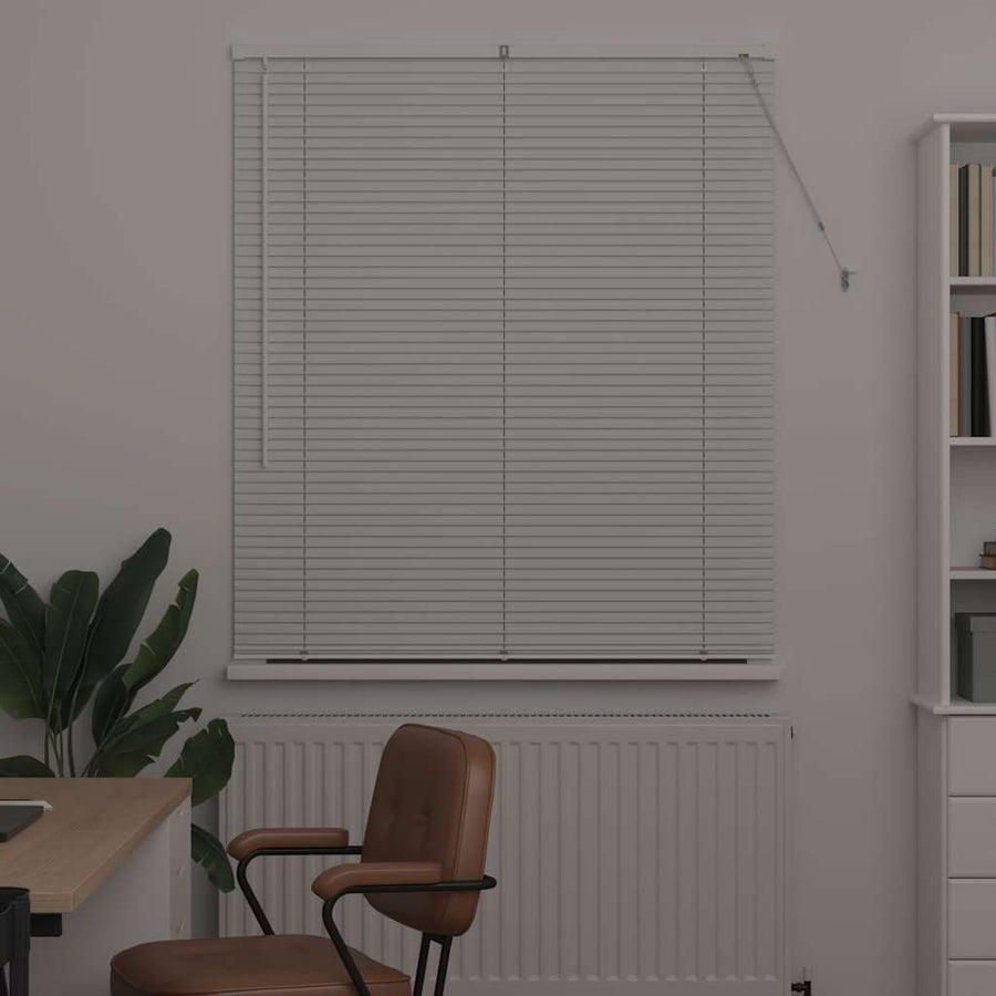 Raam Blind met gordijnen Anders Wit 80 x 130 cm Aluminium