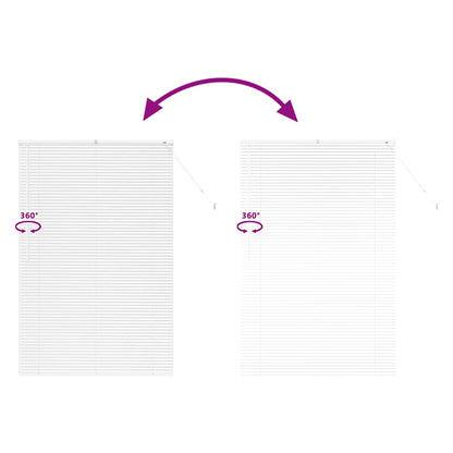 Raam Blind met gordijnen Anders Wit 80 x 130 cm Aluminium
