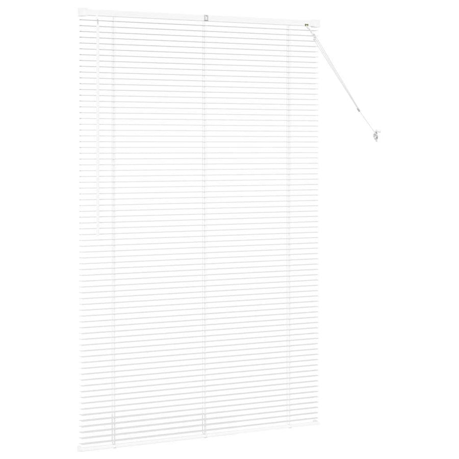 Raam Blind met gordijnen Anders Wit 120 x 175 cm Aluminium