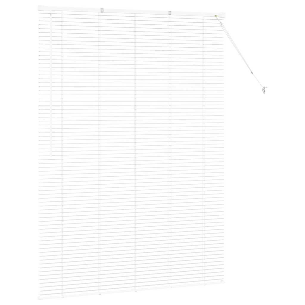 Raam Blind met gordijnen Anders Wit 125 x 175 cm Aluminium