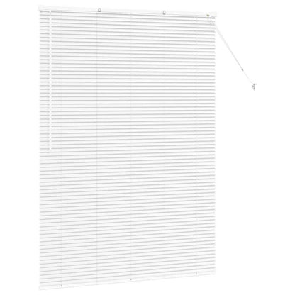 Raam Blind met gordijnen Anders Wit 80 x 130 cm Aluminium