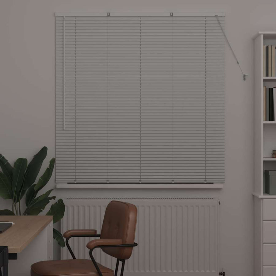 Raam Blind met gordijnen Anders Wit 135 x 175 cm Aluminium