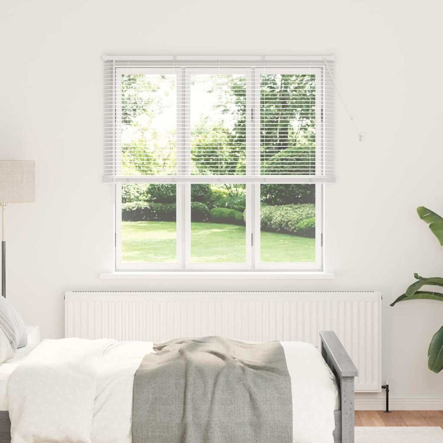 Raam Blind met gordijnen Anders Wit 140 x 175 cm Aluminium
