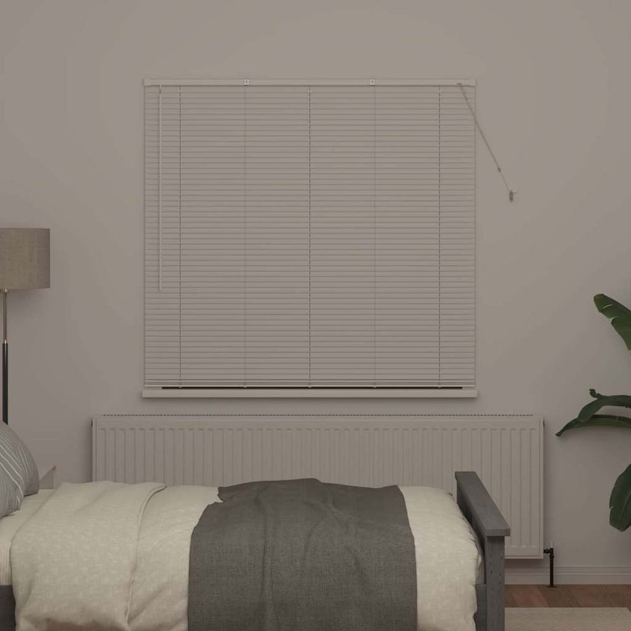 Raam Blind met gordijnen Anders Wit 140 x 175 cm Aluminium