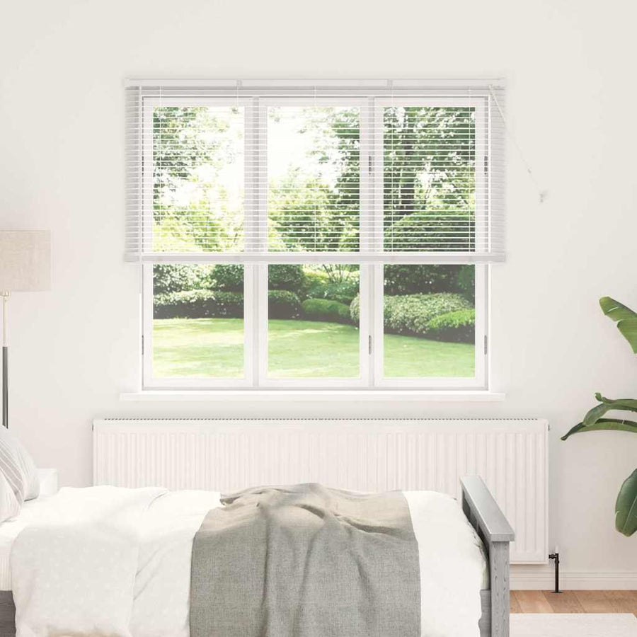 Raam Blind met gordijnen Anders Wit 160 x 175 cm Aluminium