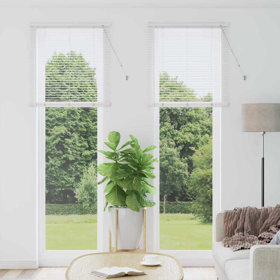 Raam Blind met gordijnen Anders Wit 80 x 220 cm Aluminium