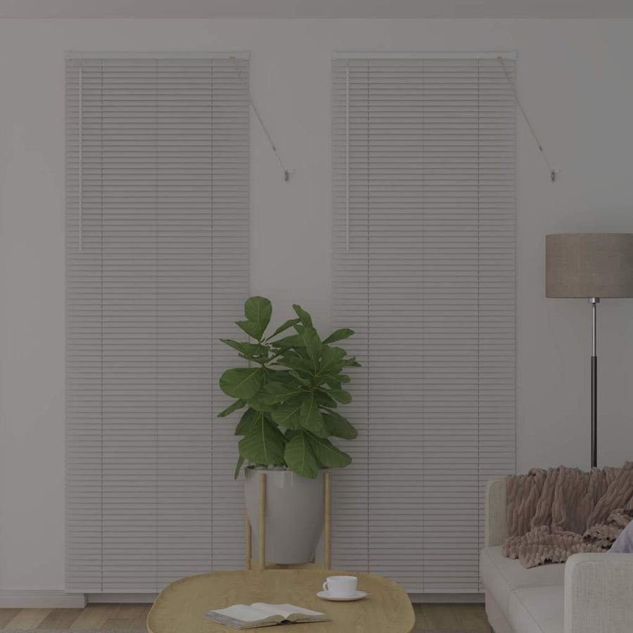 Raam Blind met gordijnen Anders Wit 80 x 220 cm Aluminium