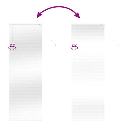 Raam Blind met gordijnen Anders Wit 80 x 220 cm Aluminium