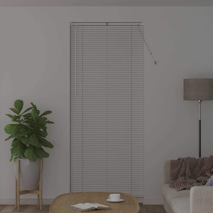 Raam Blind met gordijnen Anders Wit 90 x 220 cm Aluminium