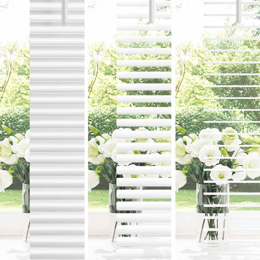Raam Blind met gordijnen Anders Wit 80 x 130 cm Aluminium