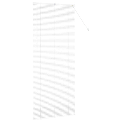 Raam Blind met gordijnen Anders Wit 80 x 130 cm Aluminium