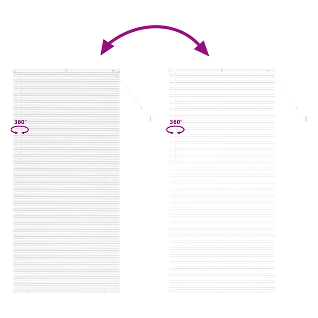 Raam Blind met gordijnen Anders Wit 100 x 220 cm Aluminium