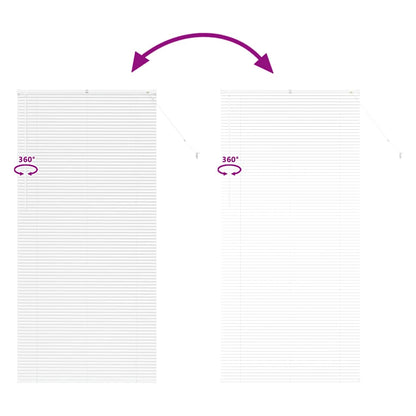 Raam Blind met gordijnen Anders Wit 100 x 220 cm Aluminium