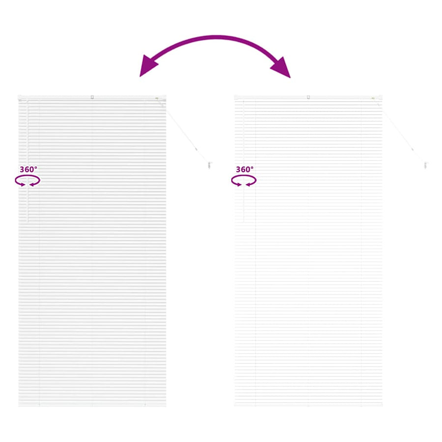 Raam Blind met gordijnen Anders Wit 100 x 220 cm Aluminium
