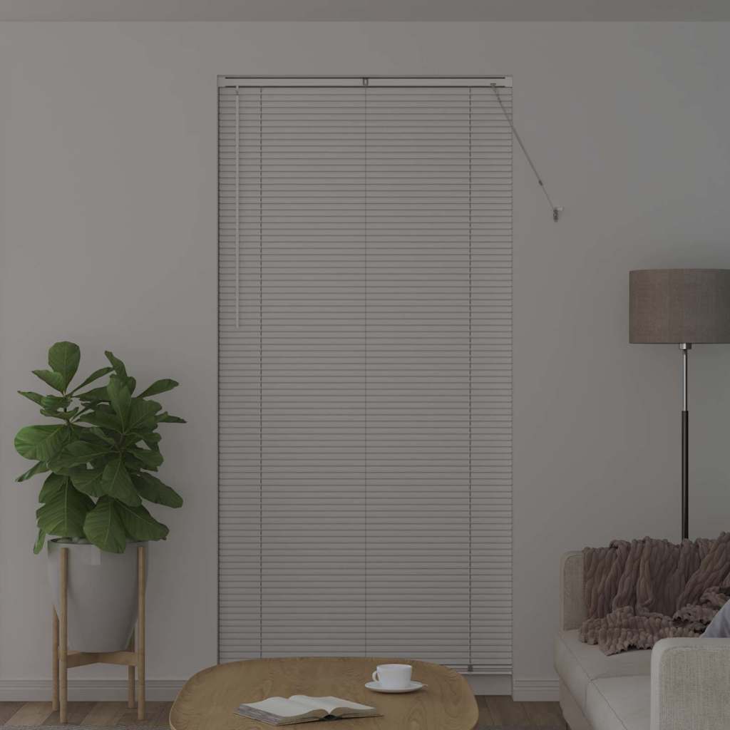 Raam Blind met gordijnen Anders Wit 80 x 130 cm Aluminium