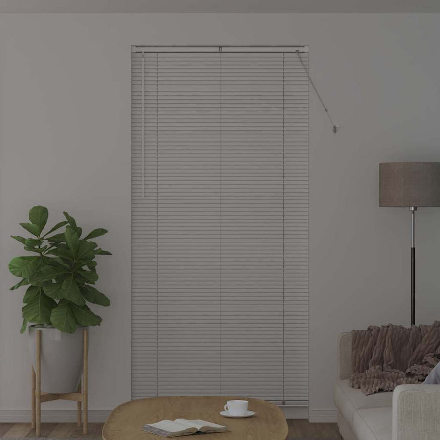 Raam Blind met gordijnen Anders Wit 80 x 130 cm Aluminium