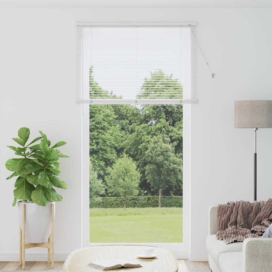 Raam Blind met gordijnen Anders Wit 110 x 220 cm Aluminium