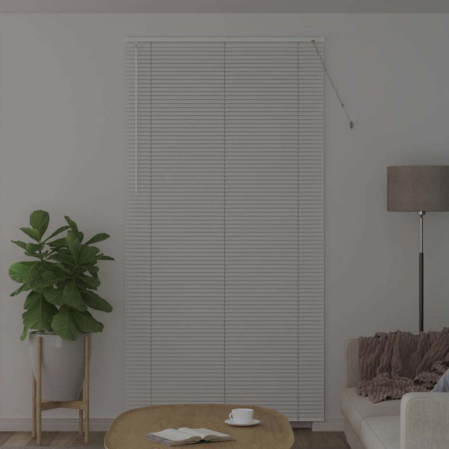 Raam Blind met gordijnen Anders Wit 110 x 220 cm Aluminium