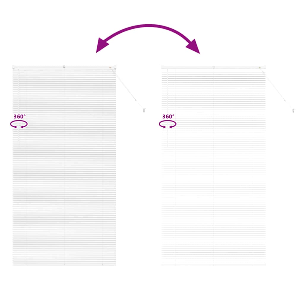 Raam Blind met gordijnen Anders Wit 110 x 220 cm Aluminium