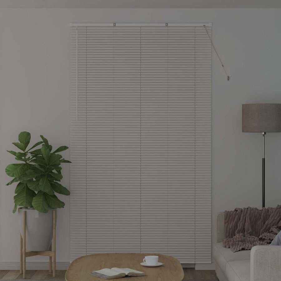 Raam Blind met gordijnen Anders Wit 80 x 130 cm Aluminium