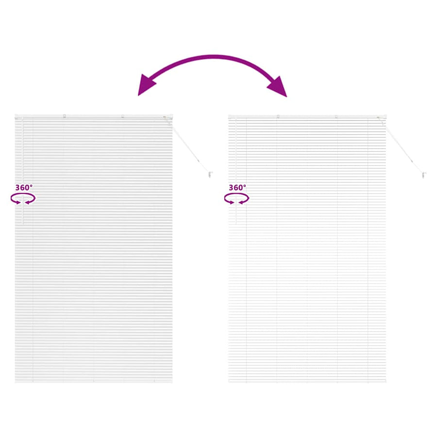 Raam Blind met gordijnen Anders Wit 135 x 220 cm Aluminium