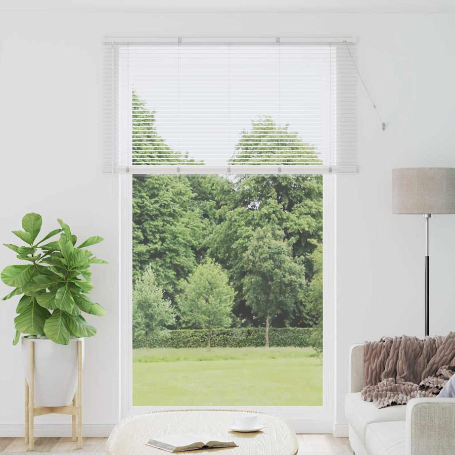 Raam Blind met gordijnen Anders Wit 80 x 130 cm Aluminium