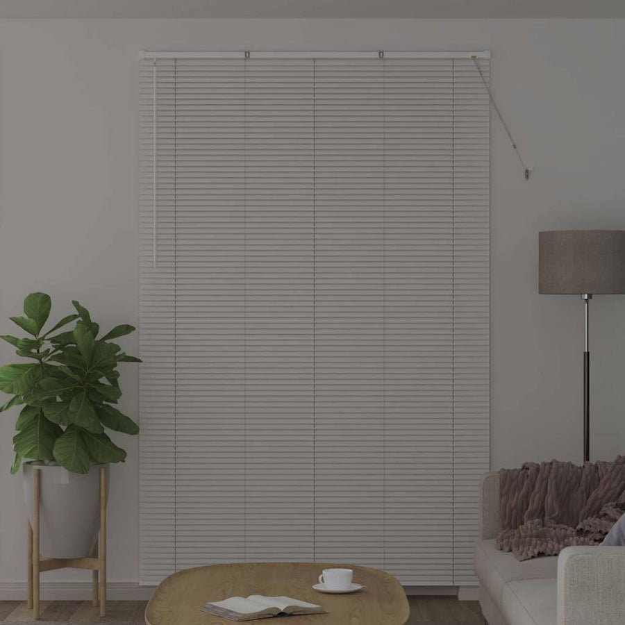 Raam Blind met gordijnen Anders Wit 80 x 130 cm Aluminium