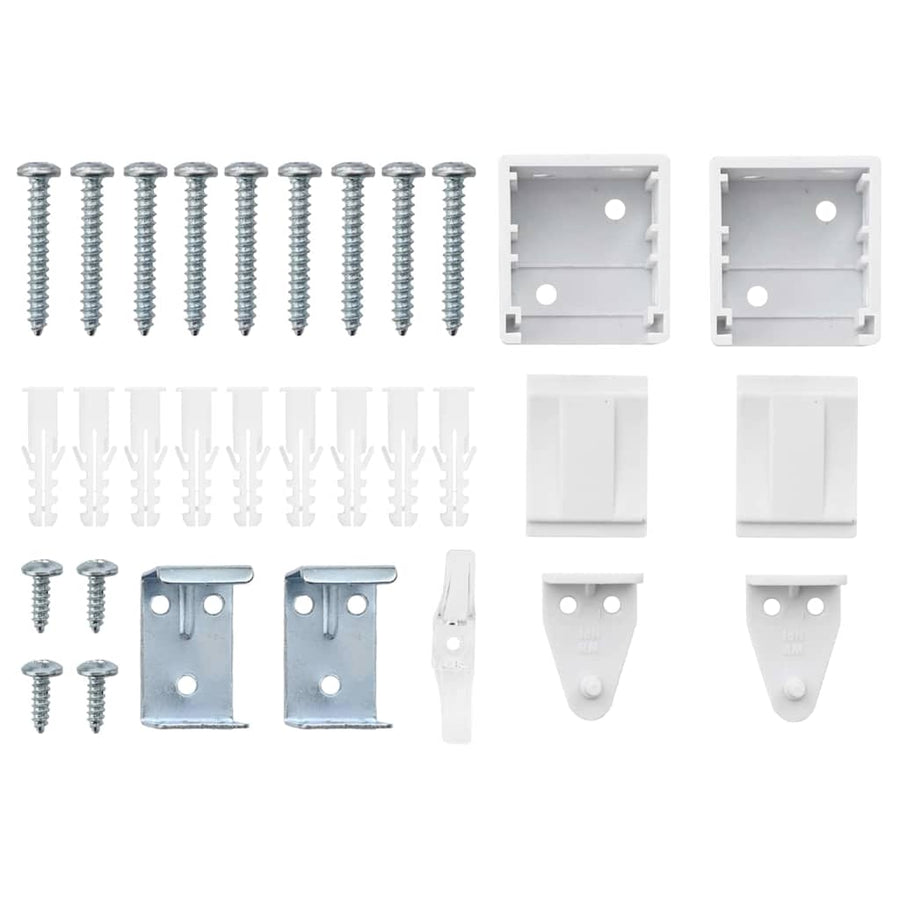 Raam Blind met gordijnen Anders Wit 155 x 220 cm Aluminium