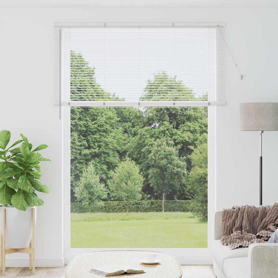 Raam Blind met gordijnen Anders Wit 155 x 220 cm Aluminium