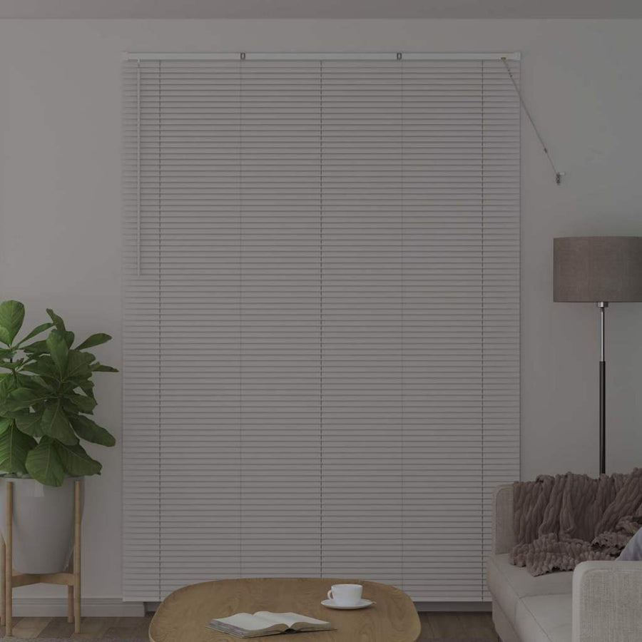Raam Blind met gordijnen Anders Wit 160 x 220 cm Aluminium
