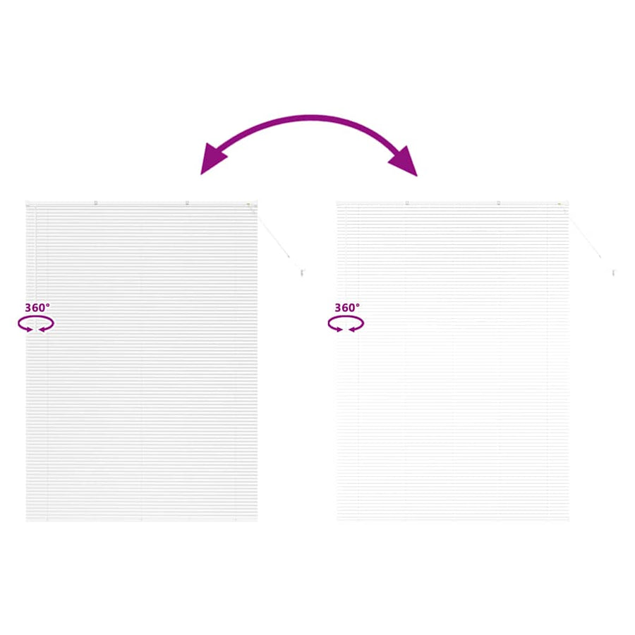 Raam Blind met gordijnen Anders Wit 160 x 220 cm Aluminium