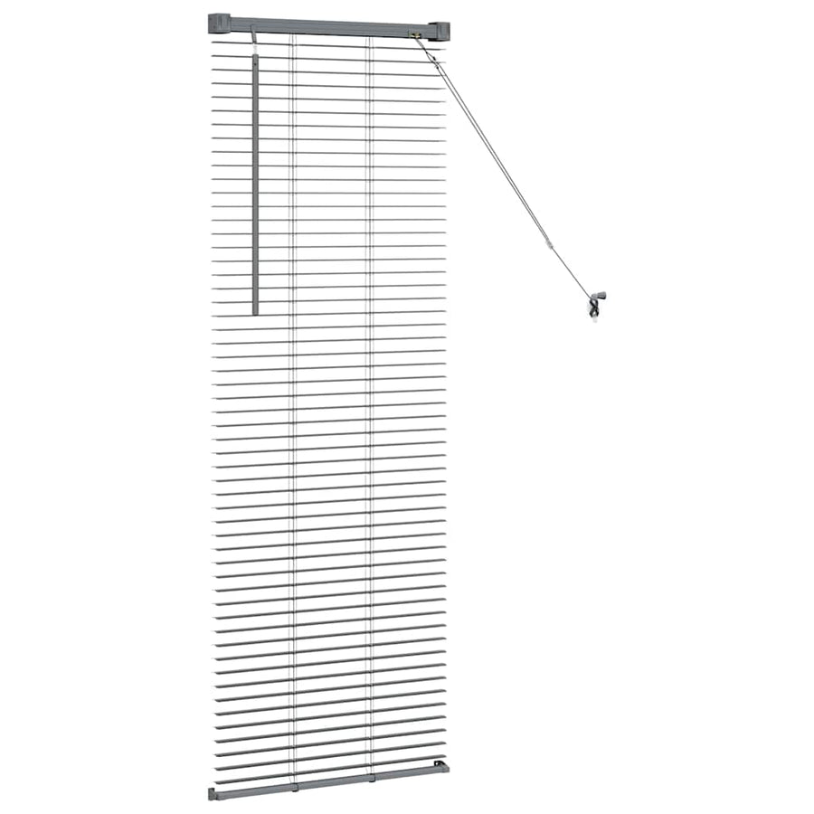 Raam Blind met gordijnen Anders Donkergrijs 80 x 130 cm Aluminium