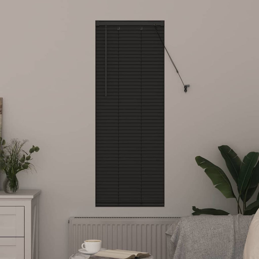 Raam Blind met gordijnen Anders Donkergrijs 80 x 130 cm Aluminium