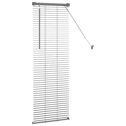 Raam Blind met gordijnen Anders Donkergrijs 80 x 130 cm Aluminium