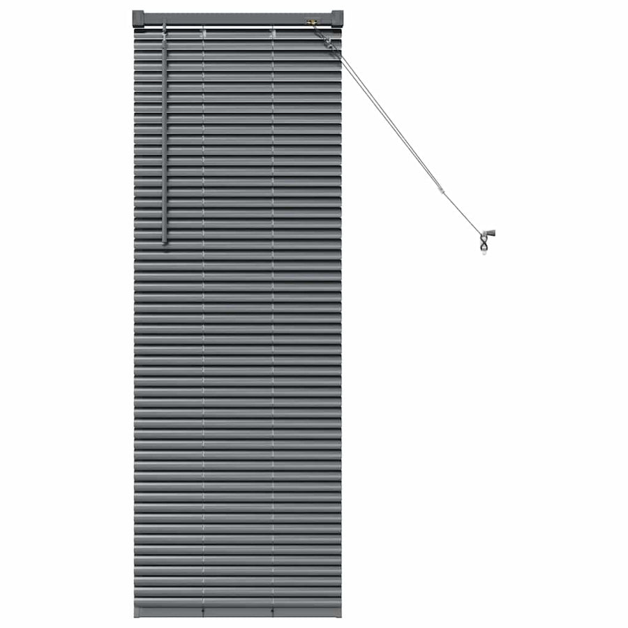 Raam Blind met gordijnen Anders Donkergrijs 80 x 130 cm Aluminium