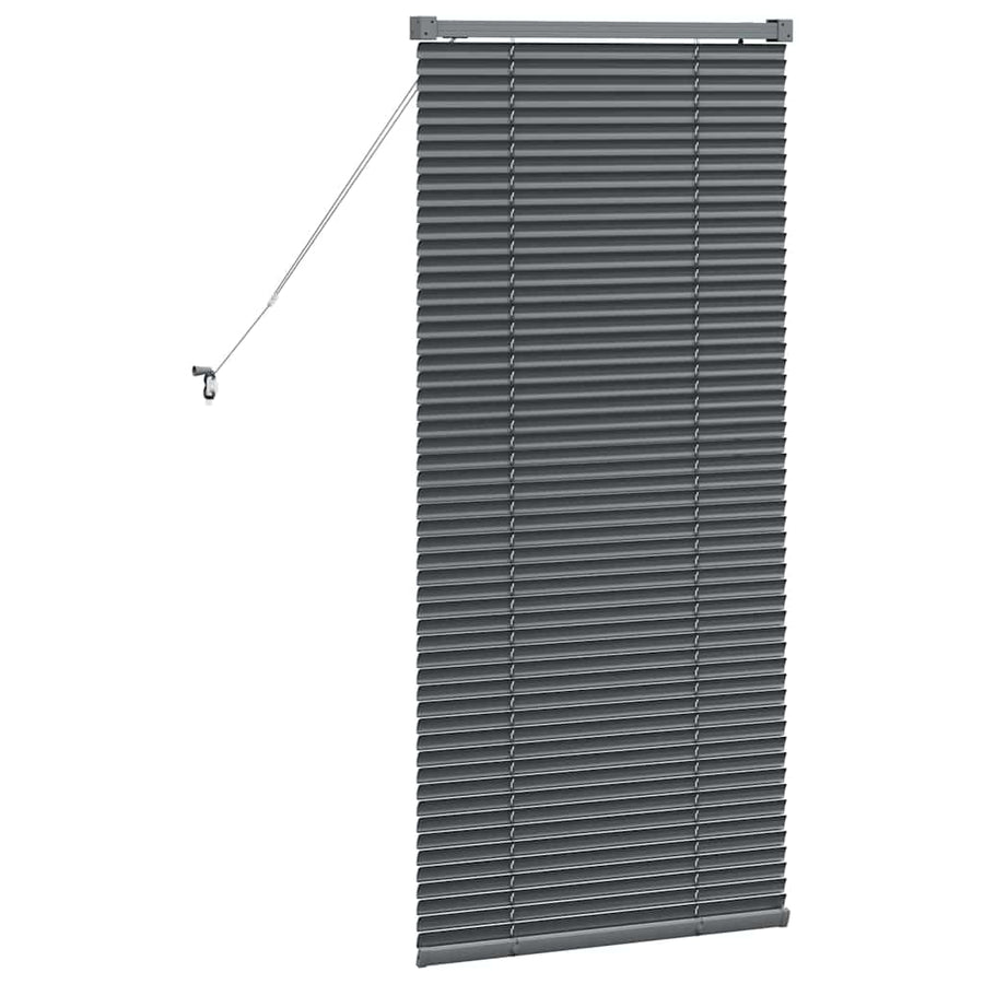 Raam Blind met gordijnen Anders Donkergrijs 80 x 130 cm Aluminium