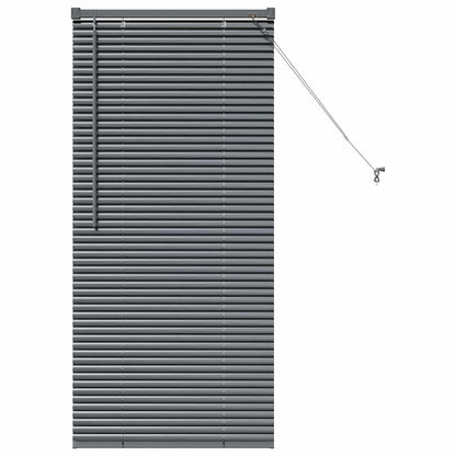 Raam Blind met gordijnen Anders Donkergrijs 80 x 130 cm Aluminium