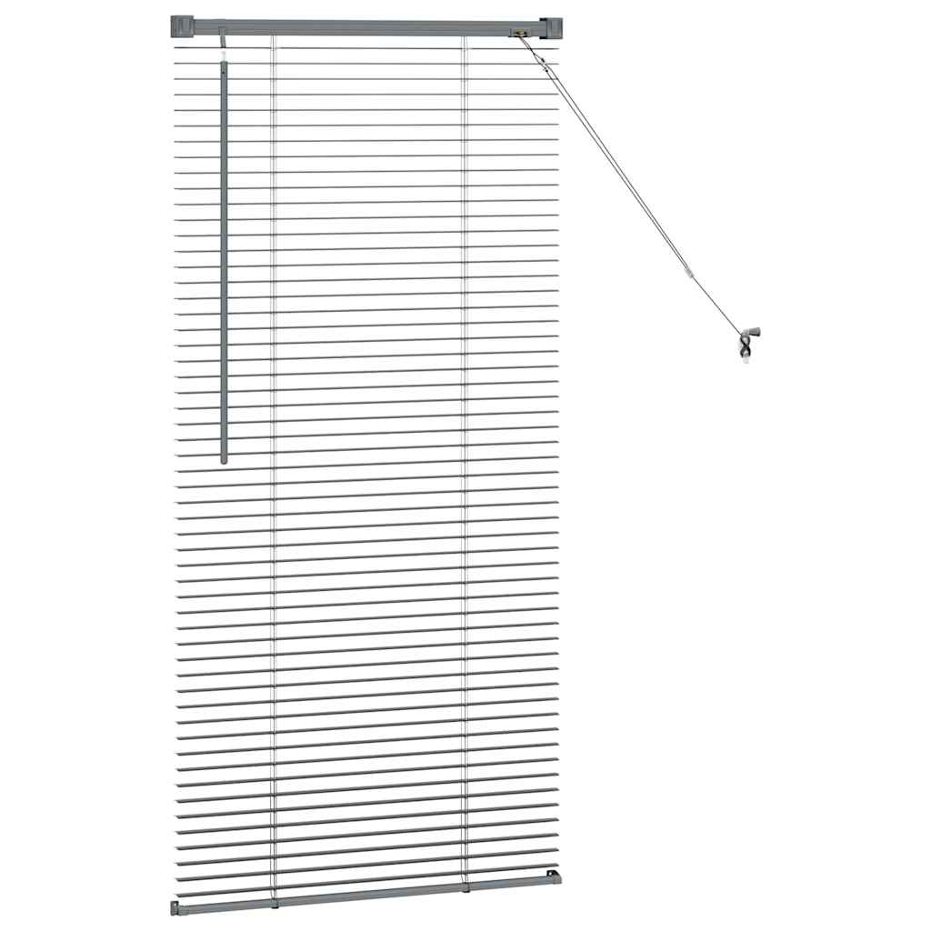 Raam Blind met gordijnen Anders Donkergrijs 60 x 130 cm Aluminium
