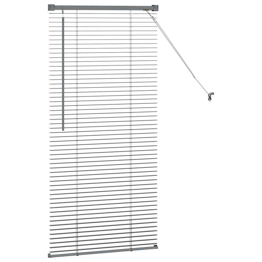 Raam Blind met gordijnen Anders Donkergrijs 60 x 130 cm Aluminium