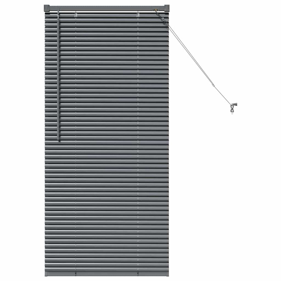 Raam Blind met gordijnen Anders Donkergrijs 80 x 130 cm Aluminium