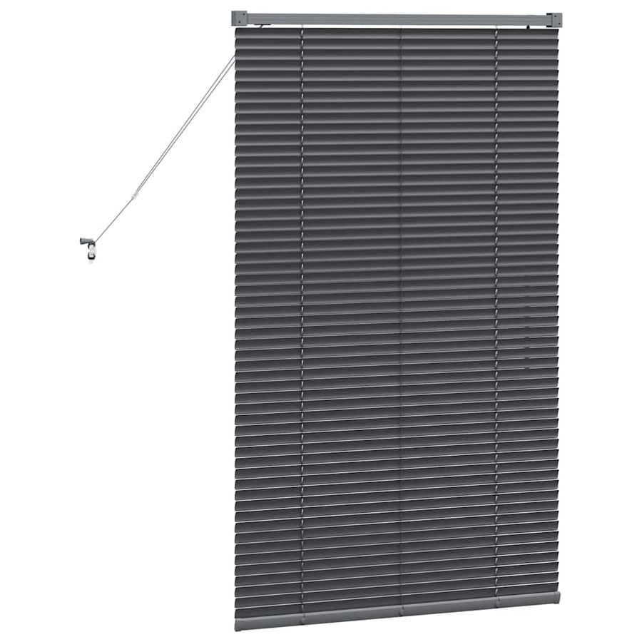 Raam Blind met gordijnen Anders Donkergrijs 80 x 130 cm Aluminium
